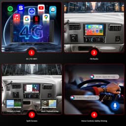 for Ford F150 Radio Upgrade 1997-2003，F250 F350 1998-2008, 4G Network 8core CPU gallery image 6