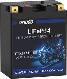 YTX14AH-BS Batteries YTX14AH BS Lithium Motorcycle Battery 12V 8Ah 640CCA LiFePO gallery image 1