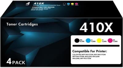 410X Toner Cartridges Compatible for 410X CF410X Color LaserJet Pro MFP M477FDN