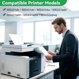 55B1H00 Black High Yield Toner Cartridge with Chip for Lexmark MS MX Printers gallery image 4