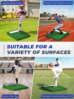 Portable Pitching Mound for Baseball Softball Training Non-Slip Rubber Plate gallery image 4