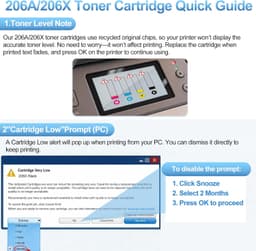 206X Toner Cartridges 4 Pack with Chip M283fdw M283cdw Toner Compatible with HP gallery image 6
