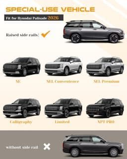Snailfly Roof Rack Cross Bars for Hyundai Palisade 2026+ 260lb Lockable gallery image 3