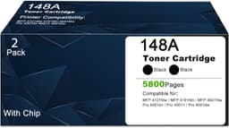 148A Black Toner Cartridge 2 Pack With Chip High Yield 5800 Pages Compatible gallery image 7