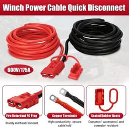 Wiring, Harnesses & Connectors 24 FT 2 AWG Quick Disconnect Winch Power Cable 2 gallery image 4