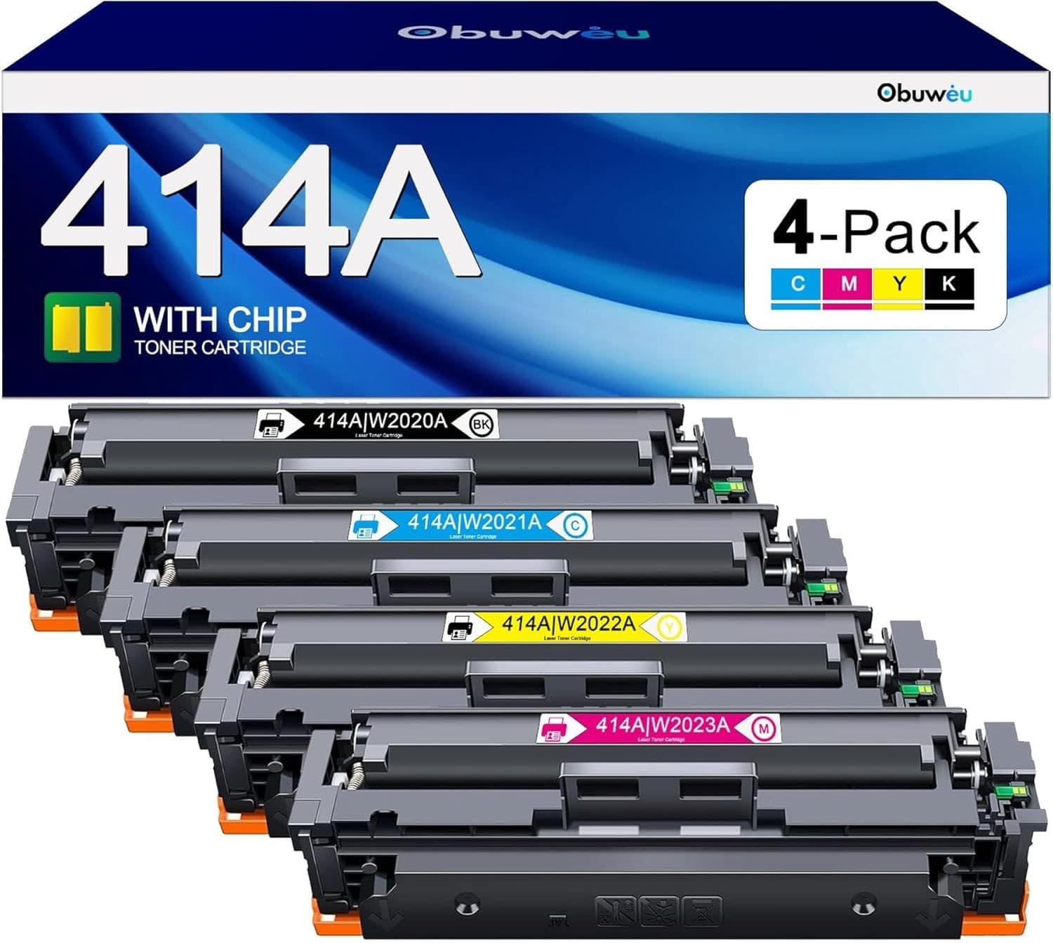 414A Toner Cartridge 4 Pack for M479 M454 M480 M455 CMYK w Chip