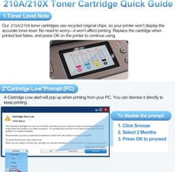 210A Toner Cartridge with Chip 4-Pack High Yield Replacement for HP 210A W2100A gallery image 3