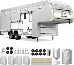 600D 5th Wheel RV Cover 23-26ft Waterproof 6-Layer Anti-UV Camper Cover gallery image 1