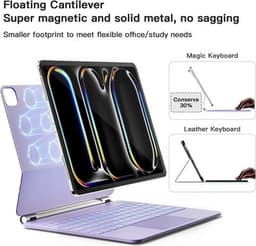 Contemporary Cases, Covers, Keyboard Folios Purple 2025 for ipad Pro 13 inch Cas gallery image 4