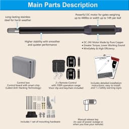 Opener Systems C01 L Smart Automatic Gate Opener Kit App Compatible Single Swing gallery image 8