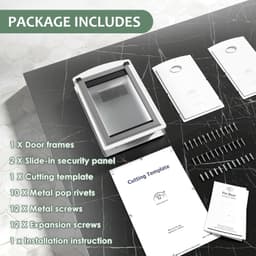 Stainless Steel Cat Door for Interior/Exterior Doors Double Flap Lock Panels Sml gallery image 2