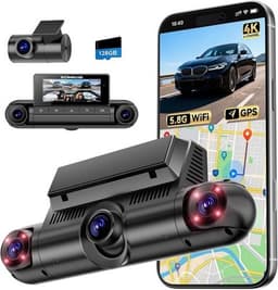 Other Car Video Black 4K+3x1080P 4 Channel Dash Cam 360° All Around View Dash Ca gallery image 1