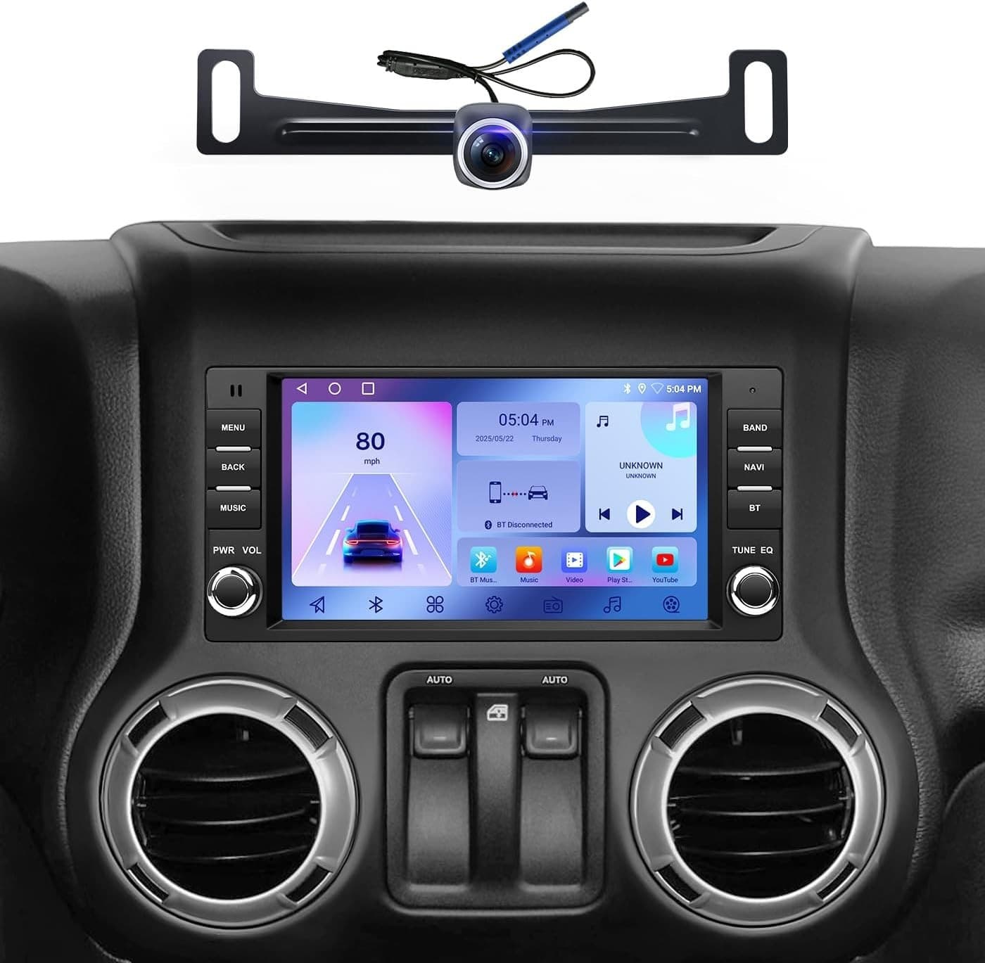 7 Inch Android Car Stereo with CarPlay for Jeep Dodge Chrysler 2008 to 2020