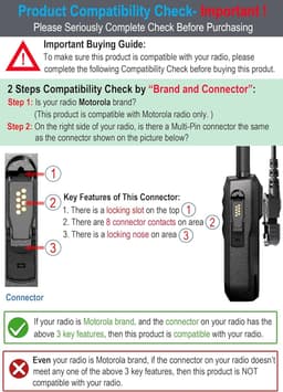 5 Pack Speaker Mic for Motorola R5 XPR3300 XPR3500e Noise Reduction Shoulder gallery image 5