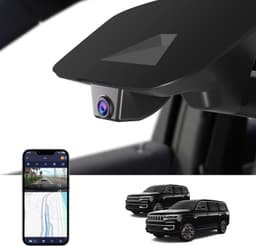 Video In-Dash Units w/GPS black 2022 Single Channel 4K Dash Cam Jeep Wagoneer Gr gallery image 1