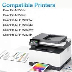 206A Toner Cartridges 4 Pack with Chip M283fdw M283cdw Toner Compatible with HP gallery image 3
