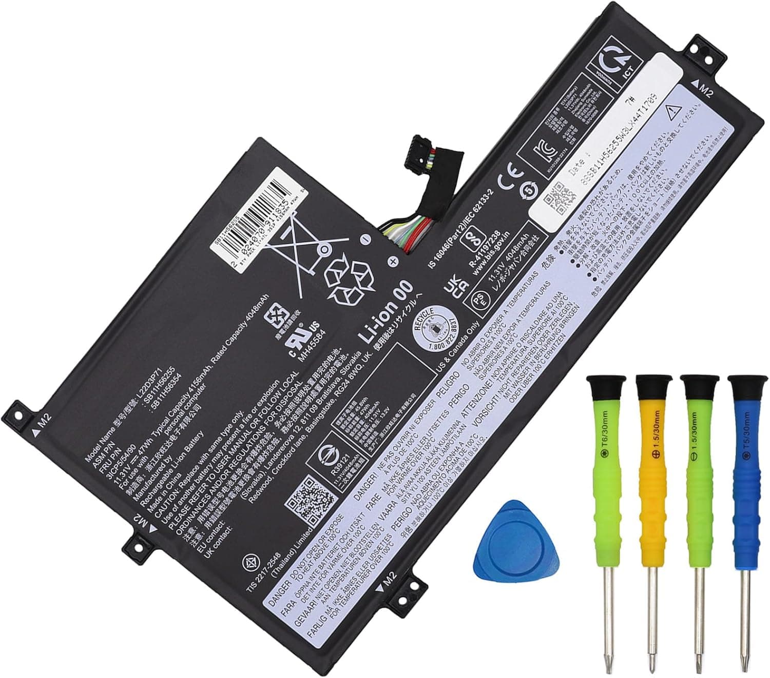 L22B3PG0 L22D3P71 Laptop Battery 47Wh for Lenovo 100e 300e 500e Gen 4