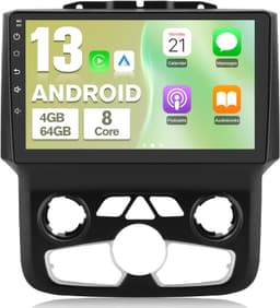 9 Inch Android Car Radio for Dodge RAM 2013-2019 Manual CarPlay Android Auto gallery image 1
