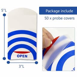 Adhesive Ultrasound Probe Covers Latex Free Clear Disposable 5×3 50 Pack gallery image 6