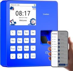 T-TR1 Time Clocks Blue Cloud Based Time Clock Small Businesses 3 in 1 Fingerprin gallery image 1