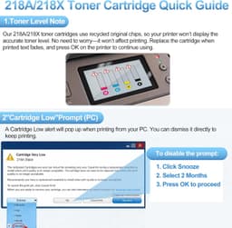 218A Toner Cartridges 4 Pack with Chip Replacement for HP 218A W2180A 218X W2180 gallery image 7