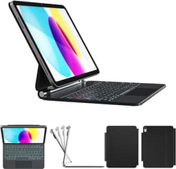for iPad 11in (A16) 2025 & iPad 10th Gen 2022 Cases, Covers, Keyboard Folios Bla gallery image 1