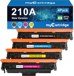 210A Toner Cartridges 4 Pack w Chip for Color LaserJet Pro 4301 4201 gallery image 1