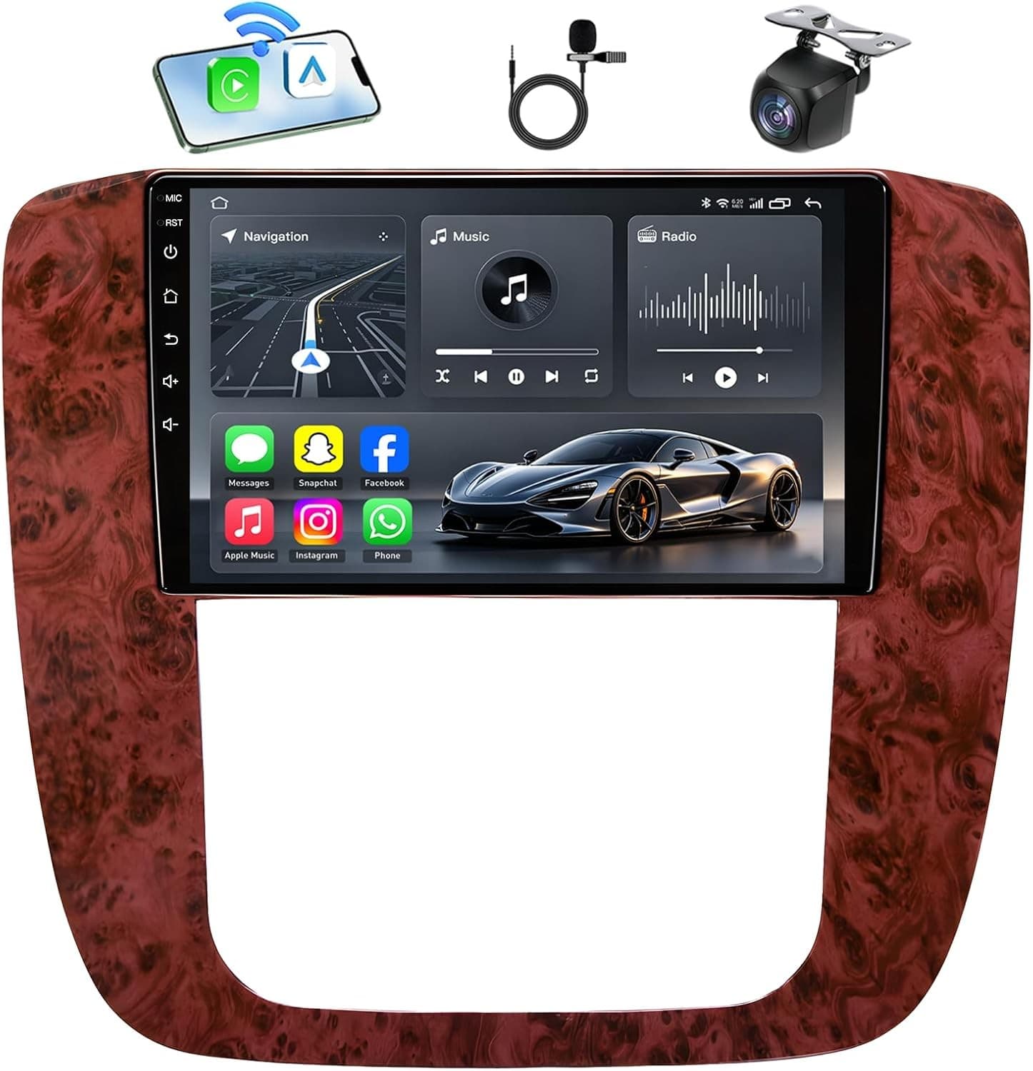 Video In-Dash Units w/GPS 2007 9in Car Radio Stereo Chevy Silverado Tahoe Suburb