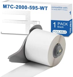 M7C-2000-595-WT Label Tapes & Cartridges White 2000 M7C 595 WT Compatible Brady gallery image 1