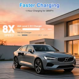 ‎40A EV CHARGER Charging Stations Portable Level 1&2 EV Charger 40 A 25FT 110V 2 gallery image 2