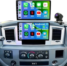 Video In-Dash Units w/GPS 2006 64G Upgrade Android 13 Radio Dodge Ram 1500/2500 gallery image 1