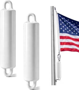 2 Pack 7lb Flag Pole Counterweight Double Eye Bolt Flag Weight Internal Halyard gallery image 1