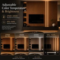 DEIGCYU Smart Slat Wall LED Light Strip Kit 2 x 10 ft Tunable White gallery image 4