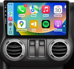 SailingTravel 10in Android Car Stereo GPS for Jeep Wrangler JK 2007-2018 gallery image 1