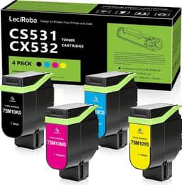 LeciRoba 75M10K0 75M10C0 75M10M0 75M10Y0 Toner 4-Pack Lexmark gallery image 1