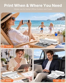 Printers Thermal Portable Printer Travel Gray Portable Bluetooth Thermal Printer gallery image 8