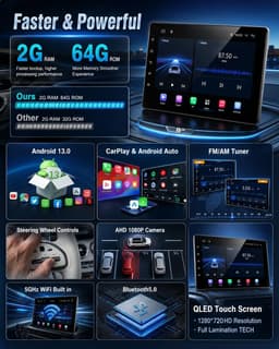 Video In-Dash Units w/GPS 2014 64G Car Radio Stereo Hyundai Elantra 2014 2015 gallery image 3