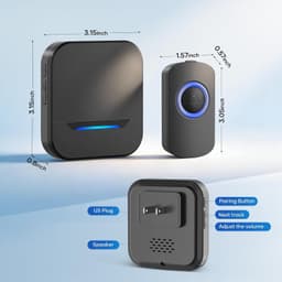 Wireless Doorbell 4000ft Ultra Long Range IP67 Waterproof Door Bell Chime for Ho gallery image 2