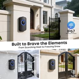 Wireless Doorbell 4000ft Ultra Long Range IP67 Waterproof Door Bell Chime for Ho gallery image 5