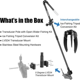 Fishfinders Live Sonar Scope Transducer Pole Mount Ice Tripod and Glow Handle gallery image 6