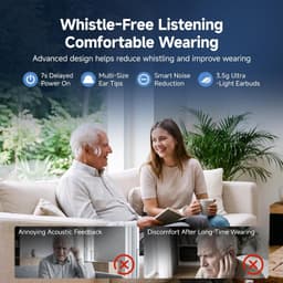 Hearing Aids White TE102 Digital Smart Control RIC Hearing Aid Seniors Kit Ready gallery image 7