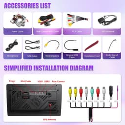 Android 13 Car Stereo Wireless CarPlay Android Auto Dodge Cam 2013-2018 GPS Kit gallery image 4