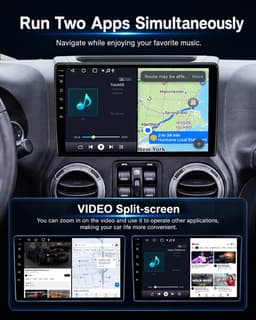 Android 13 Car Stereo Wireless CarPlay Android Auto Jeep Wrangler JK Dodge Ram gallery image 3
