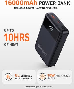 Modern Coats, Jackets & Vests Black Graphene Heated Puffer Vest Men 16000mAh 7.4 gallery image 3