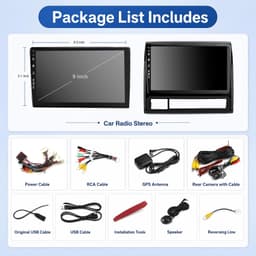 9in Android 13 Car Stereo Wireless CarPlay Android Auto Toyota Tacoma 2005-2015 gallery image 4