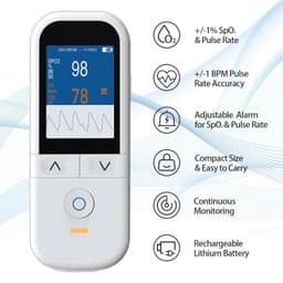 Pulse Oximeters White Pulse Oximeter Baby & Kids Overnight Rechargeable Handheld gallery image 6