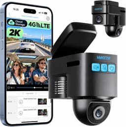 4G LTE Dash Cam with live Streaming,2K+1080P Front and Inside | Car Security Cam gallery image 1