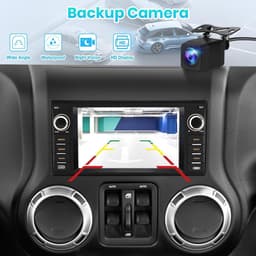 Android 13 Car Stereo Wireless CarPlay Android Auto Jeep Wrangler JK 2007-2018 gallery image 6