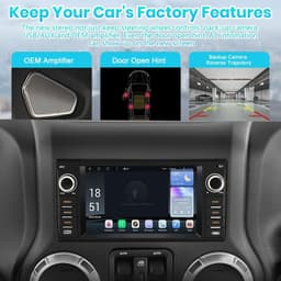 Android 13 Car Stereo Wireless CarPlay Android Auto Jeep Wrangler JK 2007-2018 gallery image 7