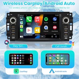 Android 13 Car Stereo Wireless CarPlay Android Auto Jeep Wrangler JK 2007-2018 gallery image 8
